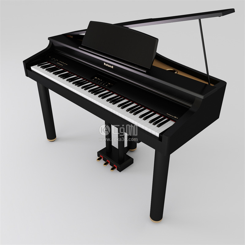 CG咖-乐器模型三角钢琴模型