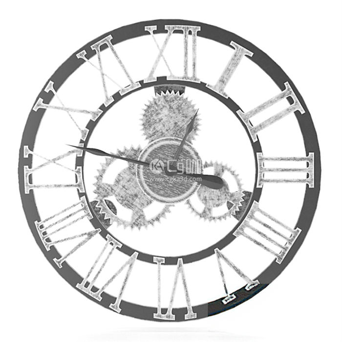 CG咖-时钟模型钟表模型挂表模型挂钟模型