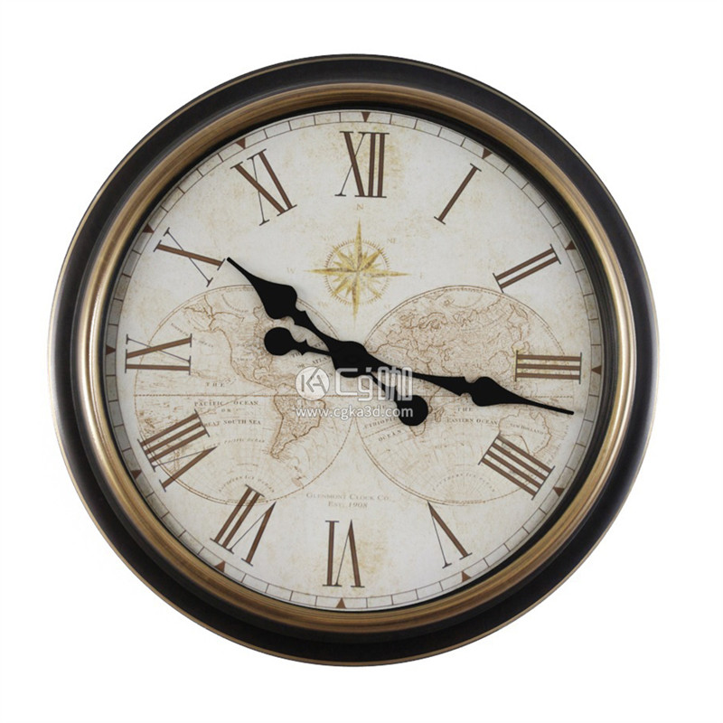 CG咖-时钟模型钟表模型挂表模型挂钟模型