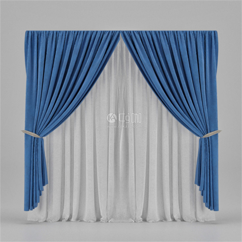 CG咖-窗帘模型遮阳帘模型