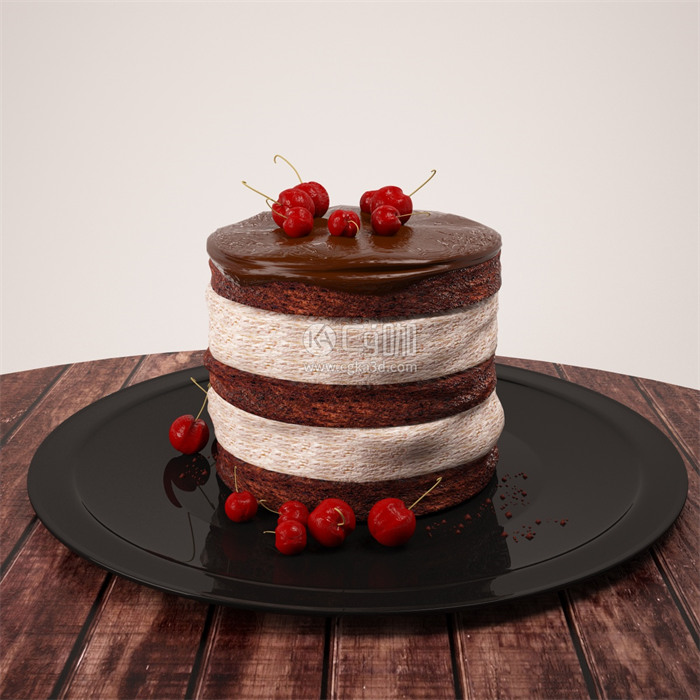 CG咖-樱桃模型蛋糕模型甜点模型糕点模型