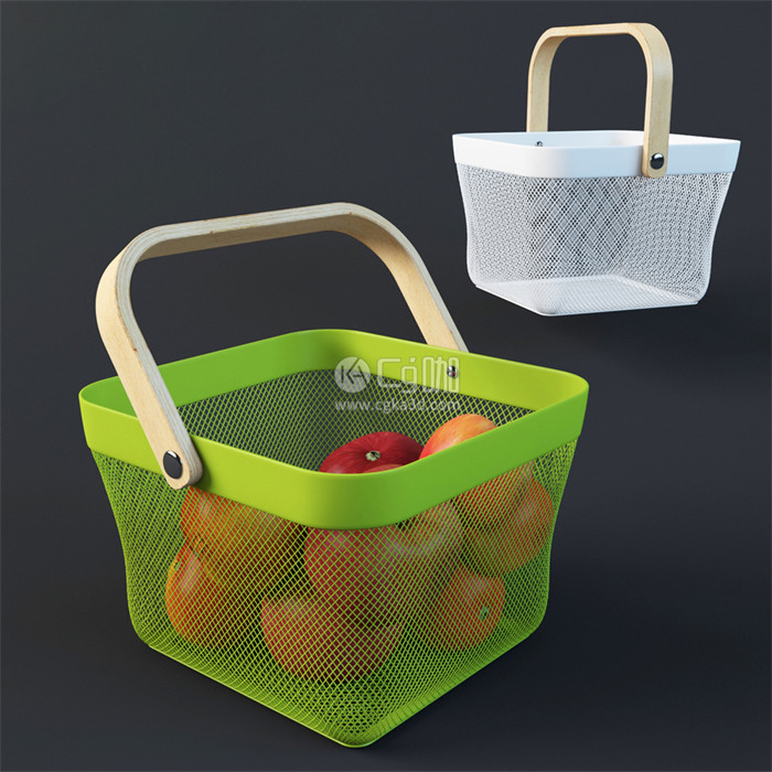 CG咖-果篮模型苹果模型水果模型