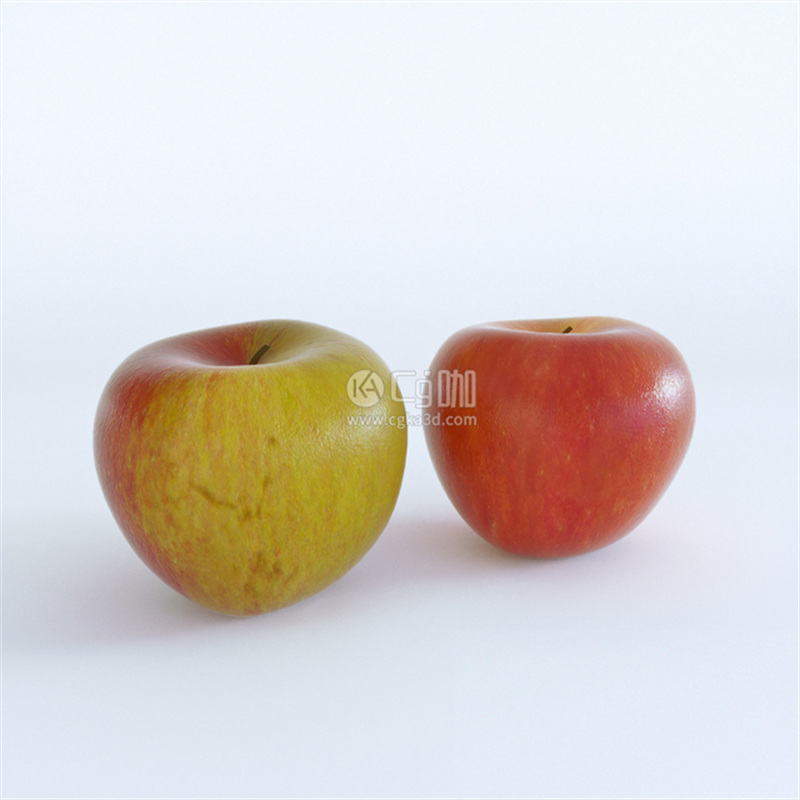 CG咖-苹果模型水果模型