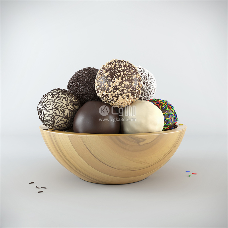 CG咖-甜品模型甜点模型巧克力球模型