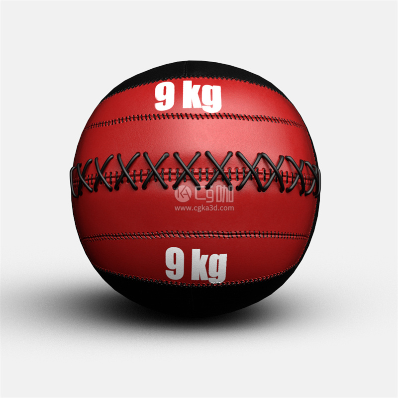CG咖-健身房设备模型墙球模型无弹力药球模型实心球模型