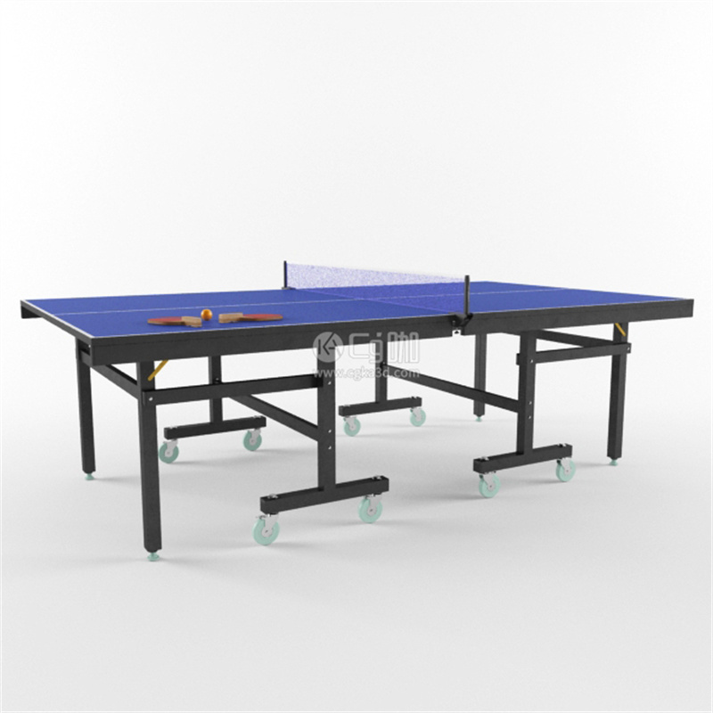 CG咖-乒乓球桌模型乒乓球拍模型