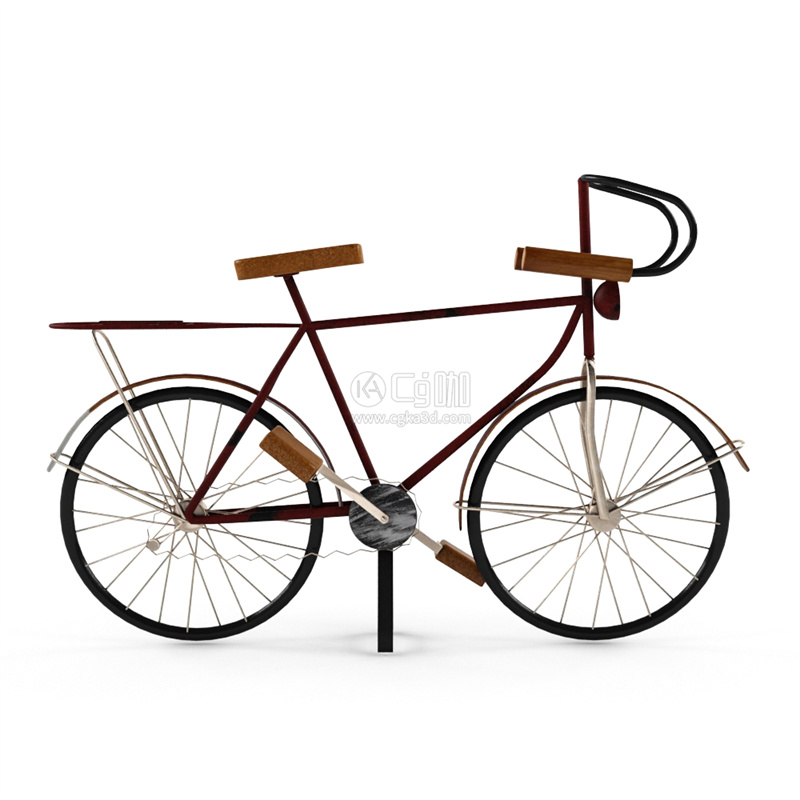 CG咖-木自行车模型自行车工艺品模型单车摆件模型
