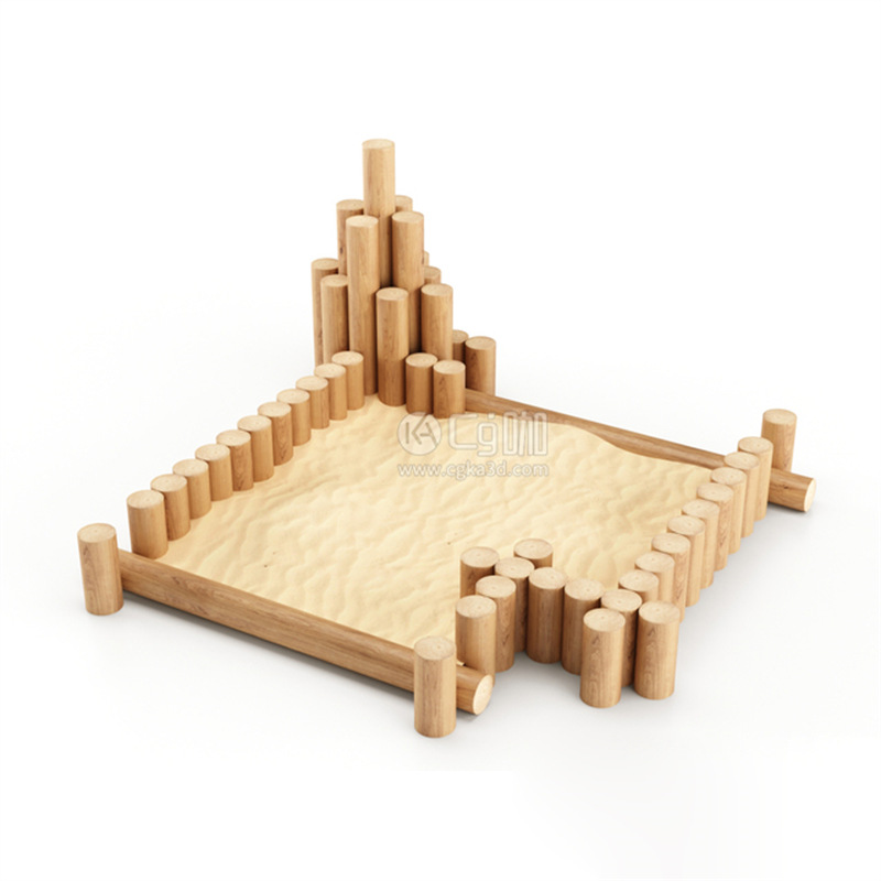 CG咖-木质沙盒模型沙盘模型