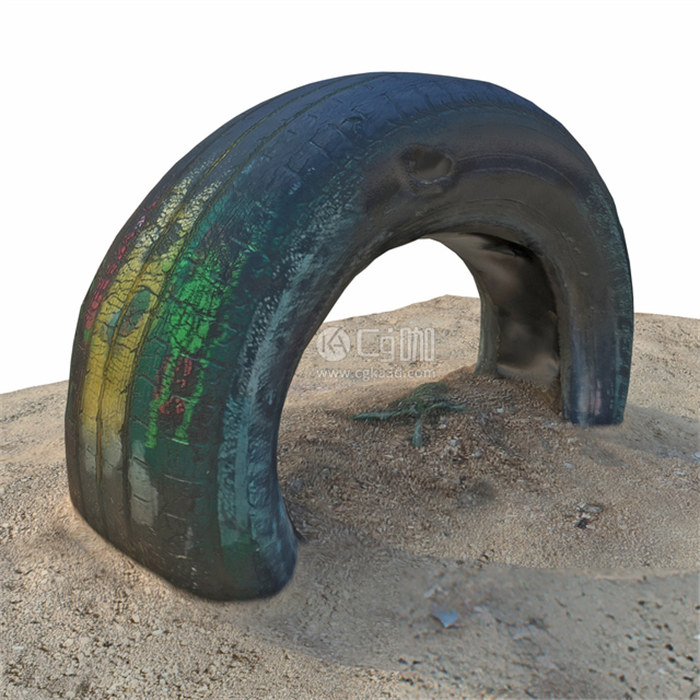 CG咖-废弃汽车轮胎模型