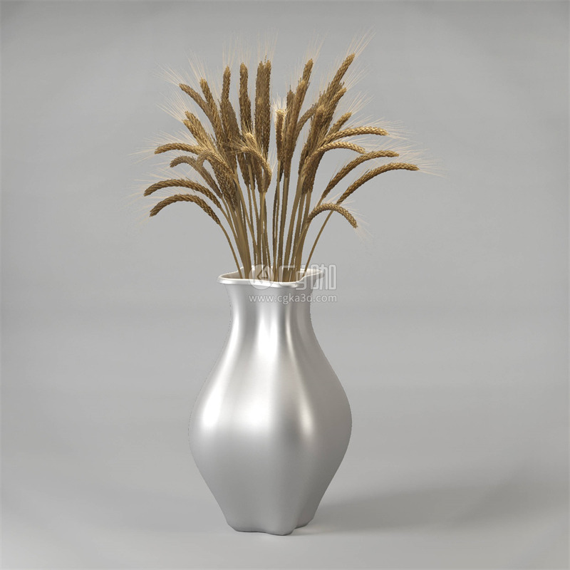 CG咖-装饰小麦模型花瓶模型