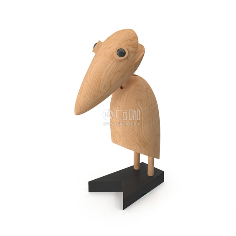 CG咖-啄木鸟摆件模型啄木鸟工艺品模型摆件装饰模型