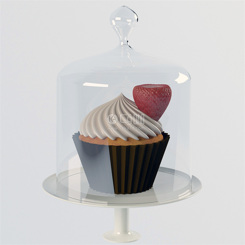 CG咖-纸杯蛋糕模型草莓蛋糕模型