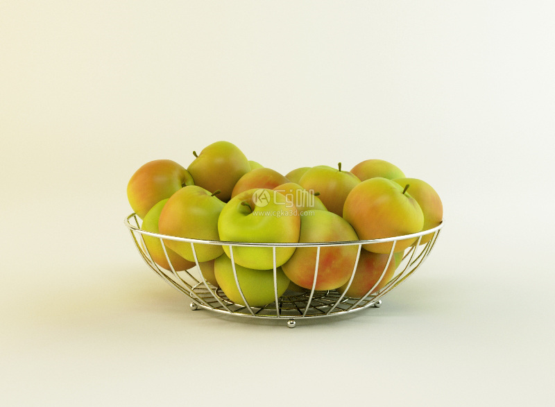 CG咖-水果模型青苹果模型