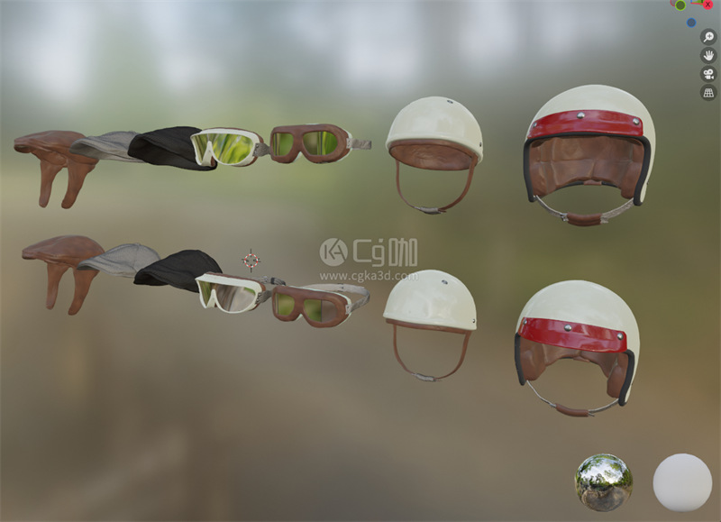 Blender工程-头盔模型安全帽模型眼镜模型护目镜模型帽子模型