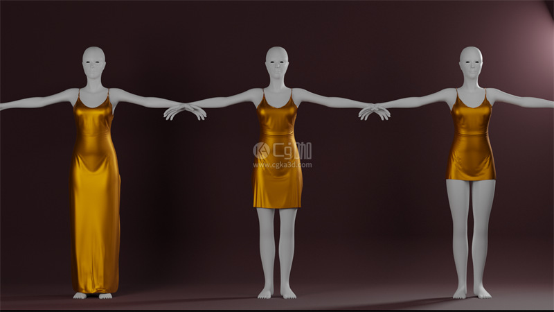 Blender工程-连衣裙模型假人模型假人模特模型