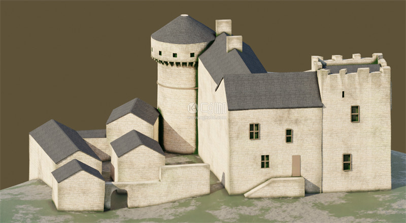 Blender工程-房屋模型建筑模型城堡模型