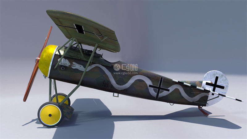 Blender工程-单翼战斗机模型一战飞机模型
