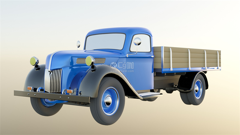 Blender工程-汽车模型福特车模型货车模型