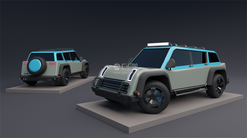 Blender工程-汽车模型越野车模型