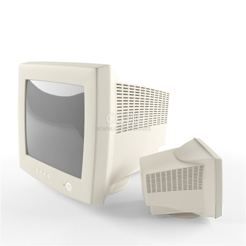 CG咖-老式电脑模型老式电脑显示器模型