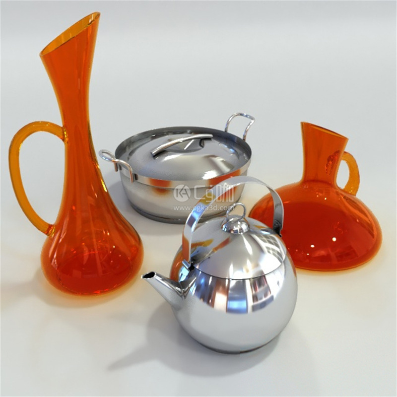 CG咖-茶壶模型花瓶模型