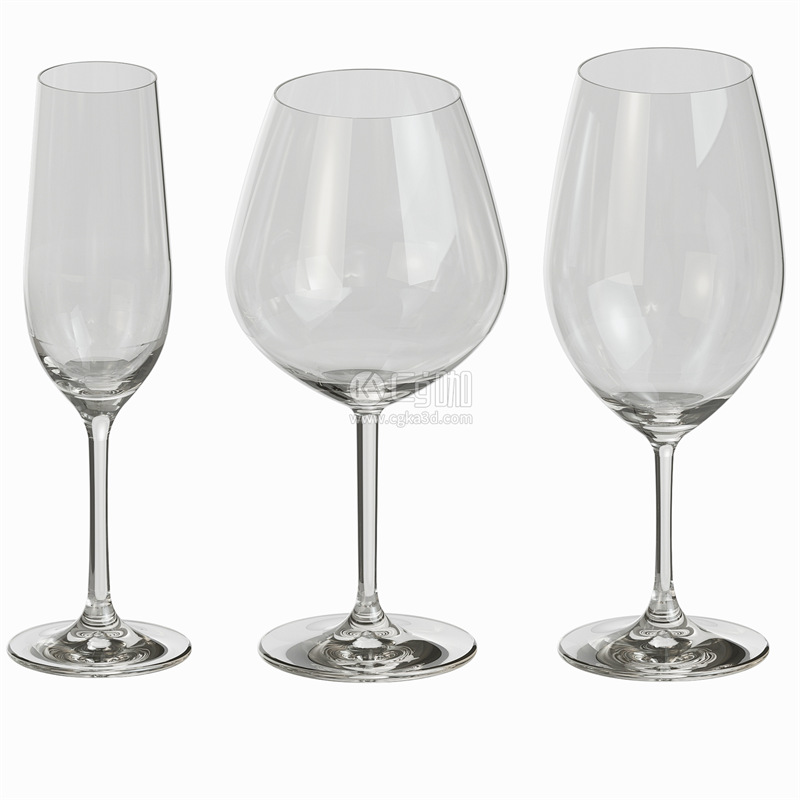 CG咖-高脚杯模型红酒杯模型香槟杯模型