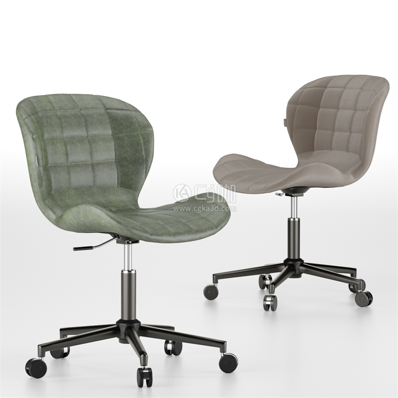 CG咖-可升降办公椅模型旋转椅模型电脑椅模型
