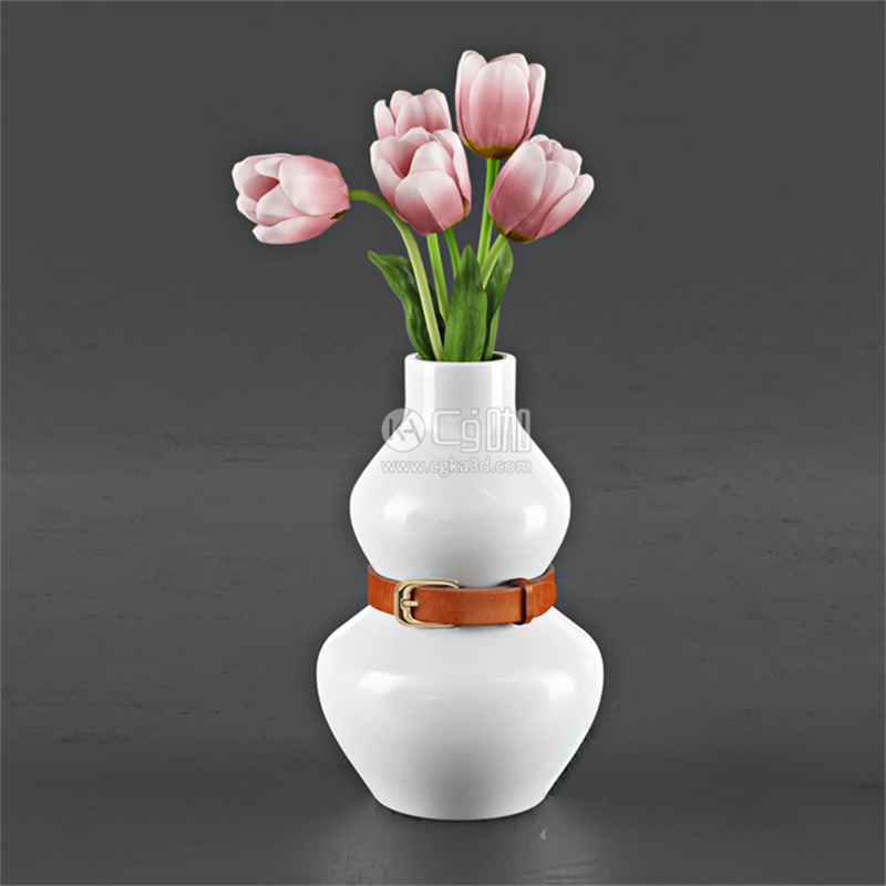 CG咖-鲜花模型花卉模型花瓶模型郁金香模型