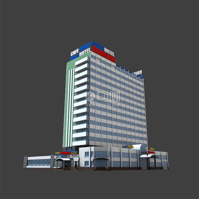 CG咖-城市建筑模型酒店模型高层建筑模型