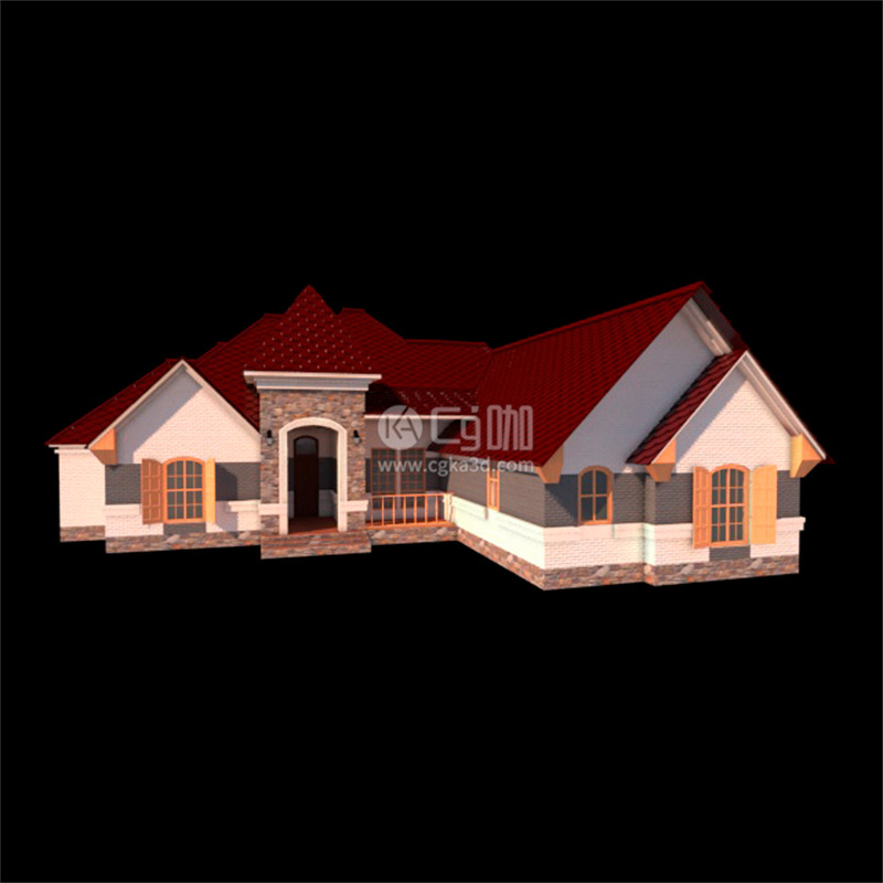 CG咖-别墅模型房屋模型房子模型私人住宅模型