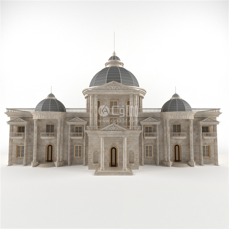 CG咖-宫殿模型古代建筑模型