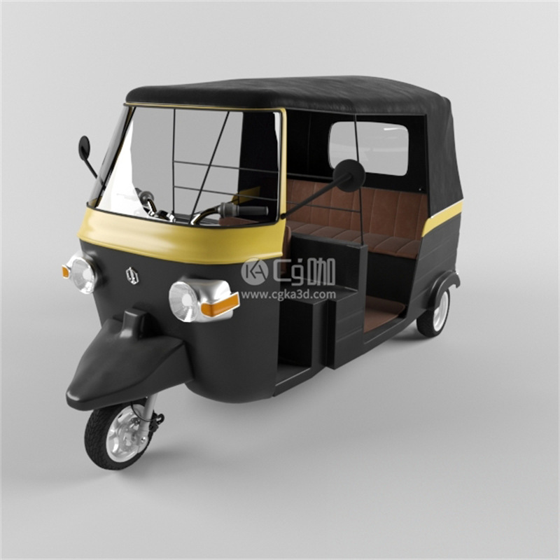 CG咖-三轮车模型自动人力车模型