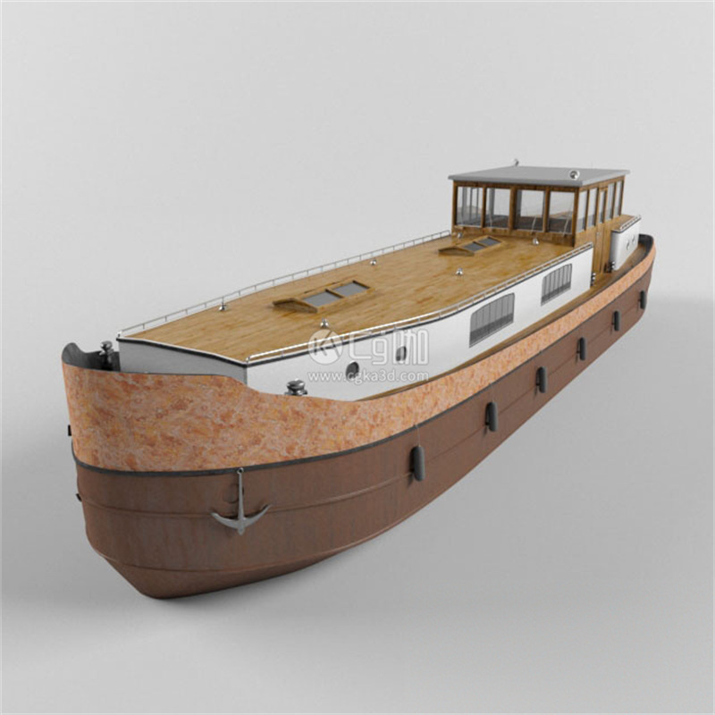 CG咖-河船模型船只模型