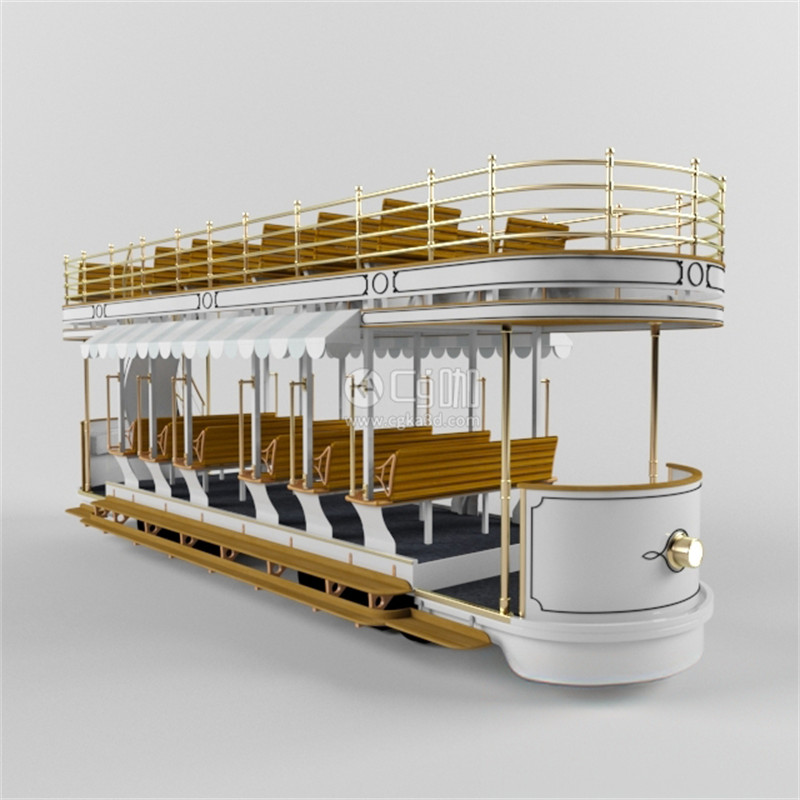 CG咖-观光车模型旅游电车模型