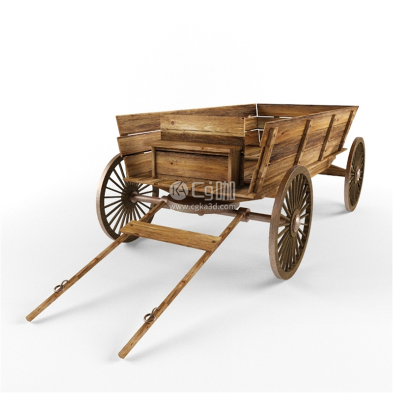 CG咖-木拖车模型板车模型