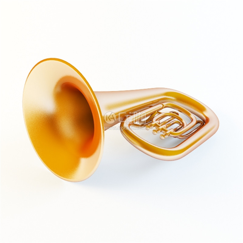CG咖-乐器模型低音大号模型管乐模型