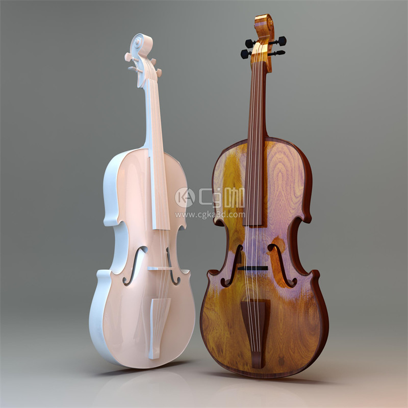 CG咖-乐器模型小提琴模型