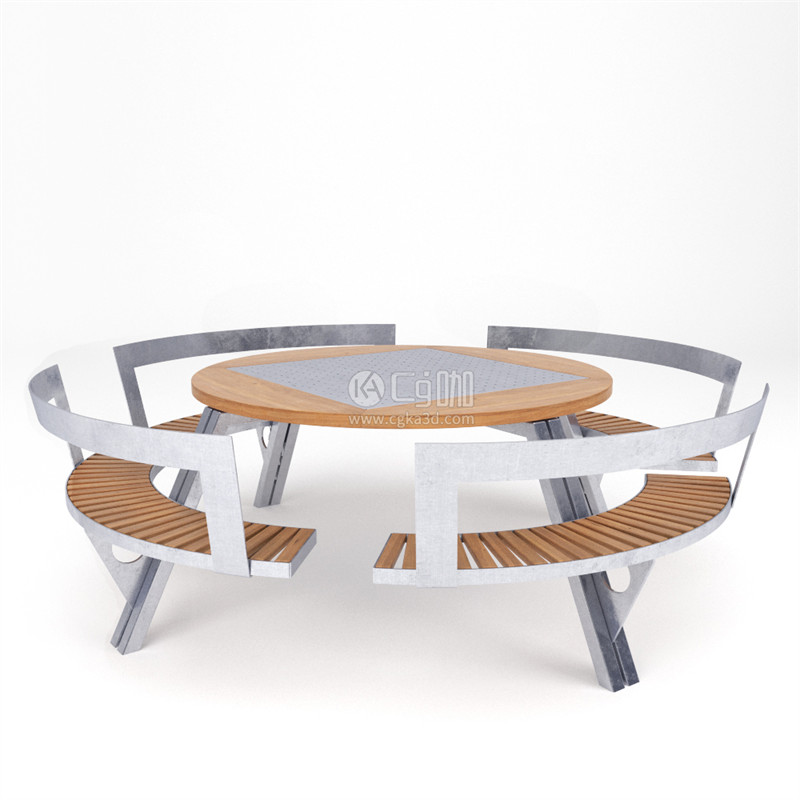 CG咖-圆桌模型创意桌子模型