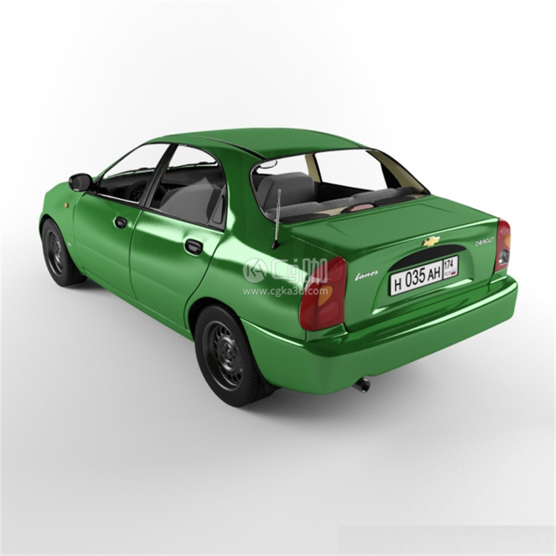 CG咖-车辆模型玩具车模型绿色车子模型