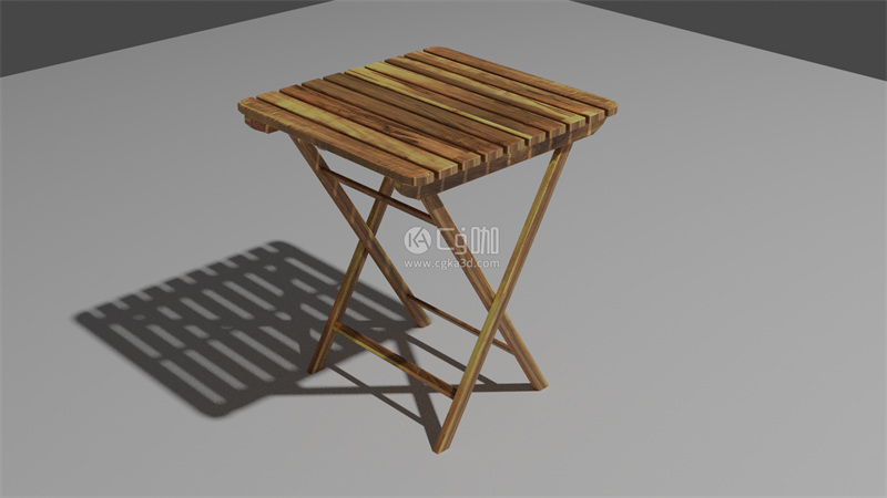 Blender工程-实木折叠桌模型野便捷式餐桌模型木桌子模型