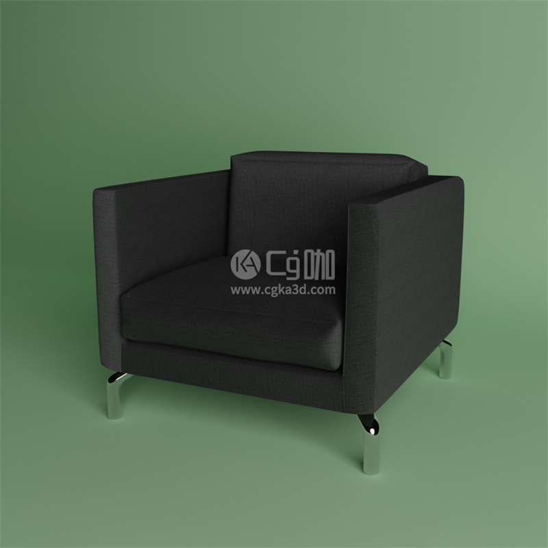 Blender工程-单人沙发模型沙发椅模型