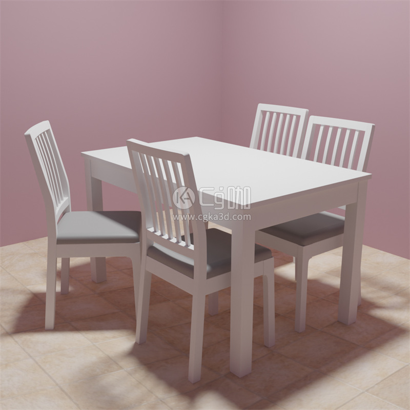 Blender工程-餐桌模型椅子模型
