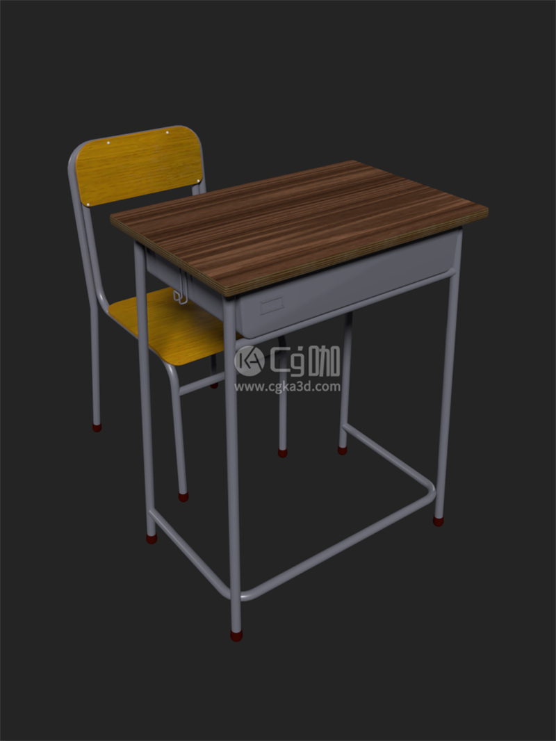 Blender工程-单人课桌模型椅子模型课桌椅模型