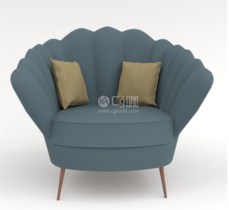 Blender工程-单人沙发模型沙发椅模型