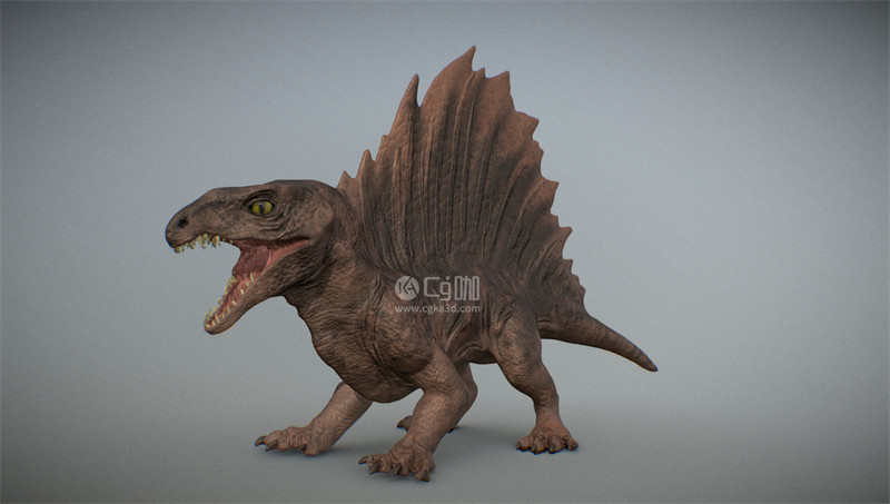 Blender工程-恐龙模型动物模型二齿龙模型