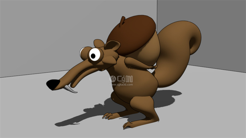 Blender工程-卡通松鼠模型卡通动物模型斯克莱特模型