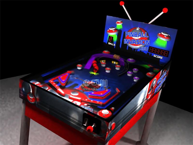 Blender工程-弹球游戏机模型弹球戏模型钉球戏模型