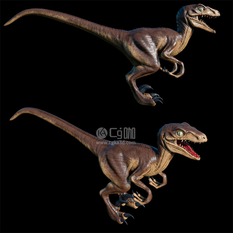 Blender工程-迅猛龙模型恐龙模型动物模型