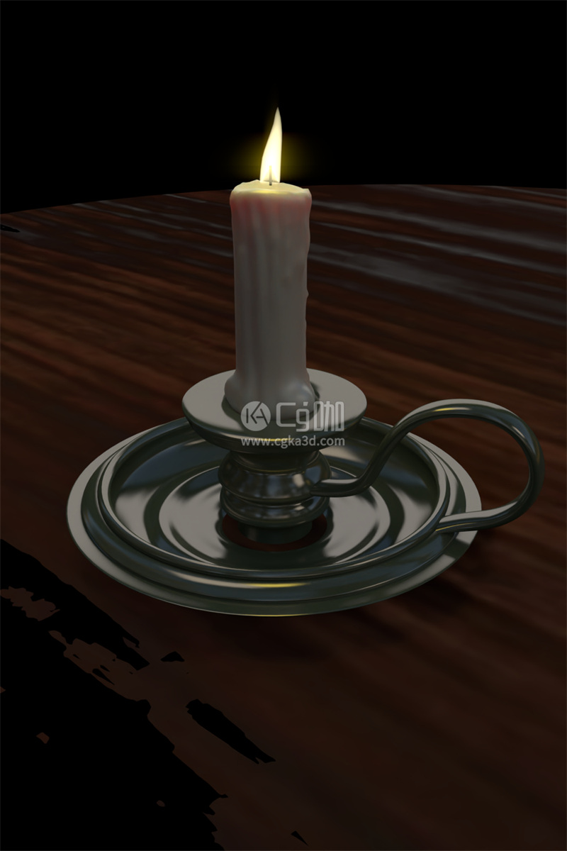 Blender工程-烛台模型蜡烛模型