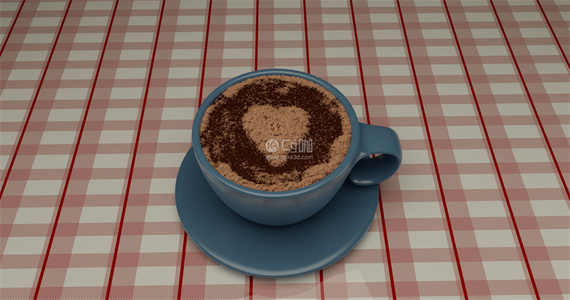 Blender工程-咖啡模型咖啡杯模型托盘模型